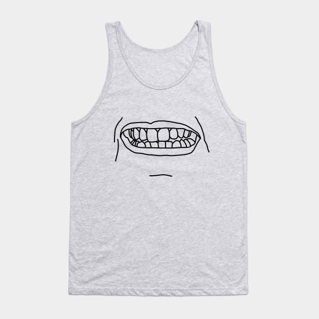 Mouth of the Artist Line Drawing Tank Top by ellenhenryart